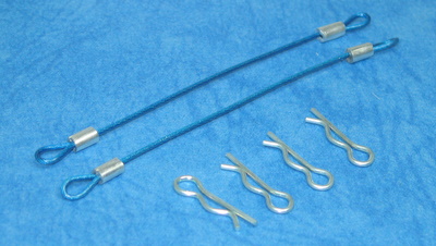 Square SGF-80TB - Body Pin With Wire, 80mm,Tamiya Blue	