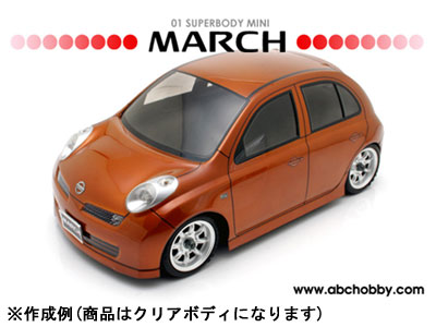 ABC 66306 - Mini Bodies 10M Nissan March (K12)  Clear Body 
