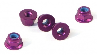HPI Z679 - Wheel Nut M4 Purple 5pcs (Sprint 2)