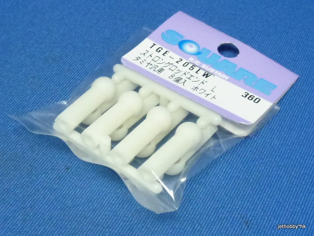 Square TGE-205LW - 5mm Tamiya Rod End / White, Length: 21.6mm,8 pcs.