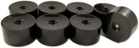 Hong Nor ES-57BK - 24mm dish wheel  , for foam tire , black , 8 pcs		