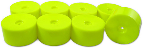 Hong Nor ES-57Y - 24mm dish wheel , for foam tire , yellow , 8 pcs		