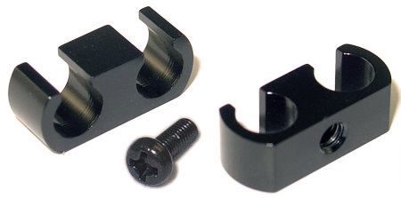 Jet Racing GP-17BK - Alum Fuel Tube Holder, 2 pcs , Black