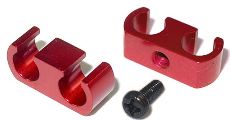 Jet Racing GP-17R - Alum Fuel Tube Holder, 2 pcs, Red
