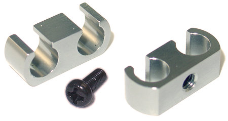 Jet Racing GP-17T - Alum Fuel Tube Holder , 2 pcs , Titanium