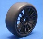 Ride HG-087 - 24mm Tire Set - 16 Spoke Blackwheel , Med Temperature Slick Tire		