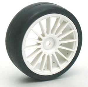 Ride ST-2 - 24mm Tire Set - 6 Spoke White Wheel , Standard Slick Tire 	
