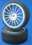 Ride ST-6 - 24mm Tire Set - 16 Spoke Chrome Wheel , Radial Tire 	