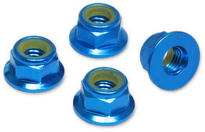 Jet Racing JE-67B - 5mm Alum Lock Nuts Flanged / 4pcs 