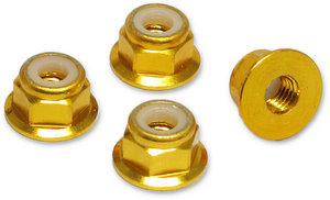 Jet Racing JE-65G - 4mm Alum Lock Nuts Flanged / 4pcs 
