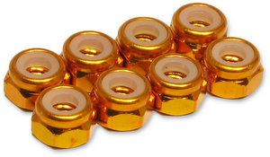 Jet Racing JE-64G - 4mm Alum Lock Nuts / 8pcs (Gold) 