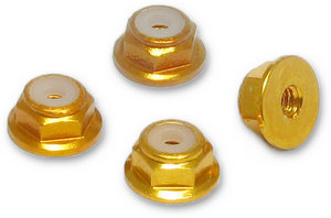 Jet Racing JE-44G - 2mm Alum Lock Nut 4pcs 