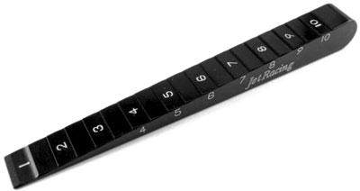 Jet Racing ST-04BK - Flat / Stepped Ride Height Gauge 1mm to 10cm
