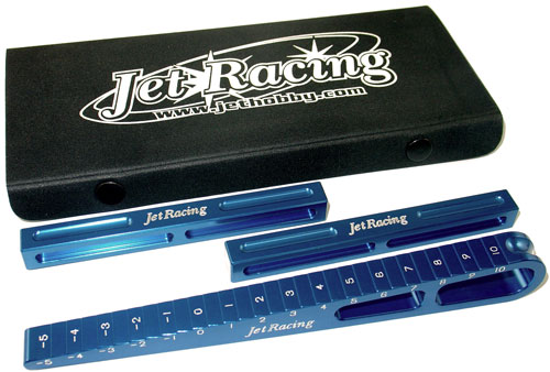 Jet Racing T-02B - Flat / Stepped Chassis Drop Gauge -5 to 10mm W/ Support Block 10x10mm 