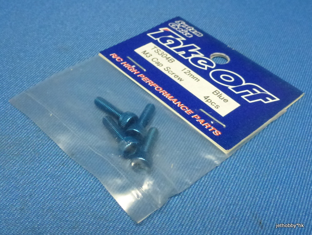 Take Off TS304B - M3X12 Cap Screw Duralumin 4pcs Blue 
