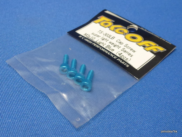 Take Off TS303LB - M3X10 Cap Screw Duralumin 4pcs Light Blue
