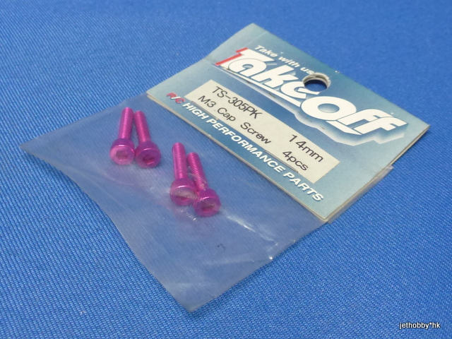Take Off TS305PK - M3X14 Cap Screw Duralumin 4pcs Pink 