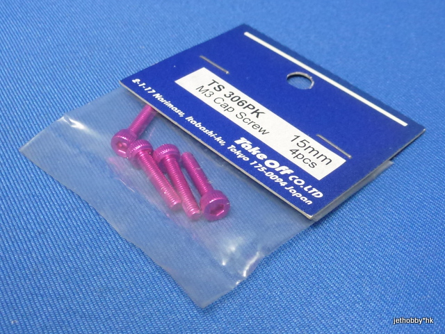 Take Off TS306PK - M3X15 Cap Screw Duralumin 4pcs Pink