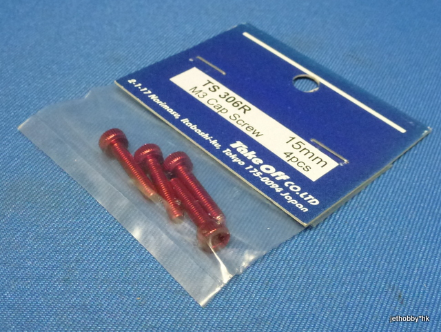 Take Off TS306R - M3X15 Cap Screw Duralumin 4pcs Red 