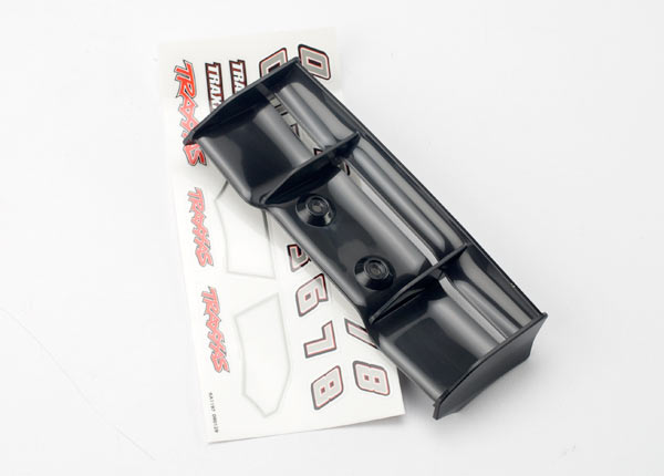 Traxxas 7122 -  Wing Black with Decal (1/16 E-Revo)