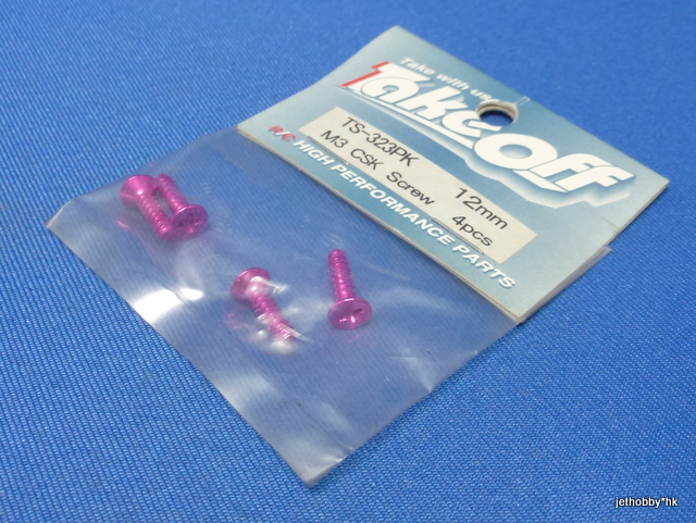 Take Off TS323PK - M3x12 Self-tap CSK Screw 4pcs Pink 