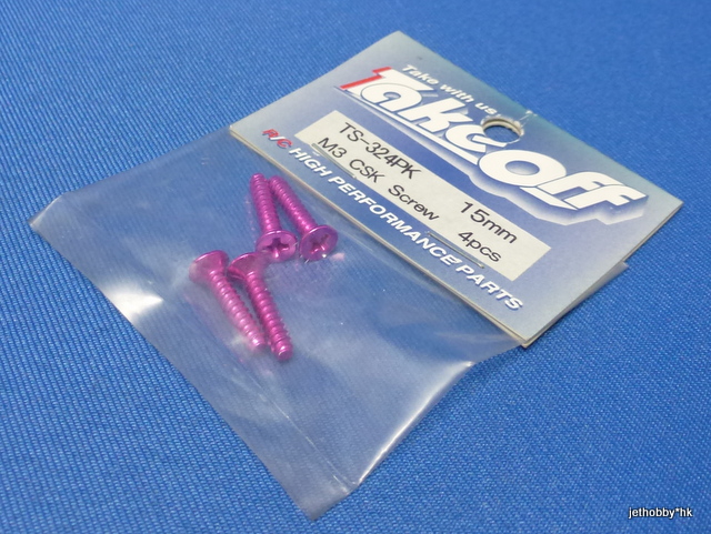 Take Off TS324PK -  M3x15 Self-tap CSK Screw 4pcs Pink 