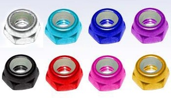 Take Off TS208R - M4 Flanged Lock Nut Thin / 4pcs /  Red 