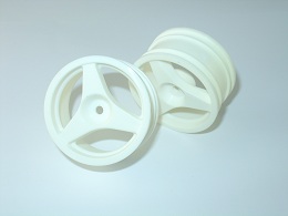 Tech Racing  VA-21 - 26mm 3-Spoke Nylon Wheel, White