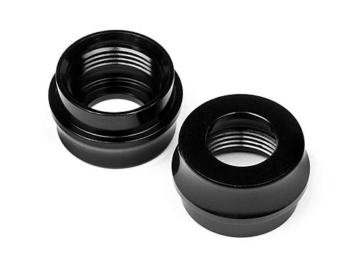 Hot Bodies 67529 - Big Bore Shock Bottom Cap (Black/2pcs) (Vorza, D812, D8, D8T) 
