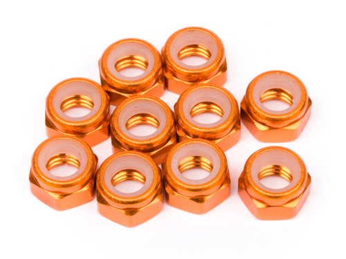 HPI 95864 - Aluminum Lock Nut M5 (Orange/10pcs) 