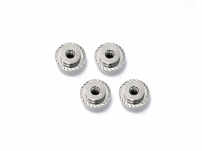 HPI Z671 - Flanged Lock Nut M5x8mm (Silver/4pcs) 