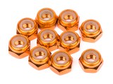 HPI Z868 - Aluminum Thin Lock Nut M4 (Orange/10pcs) 
