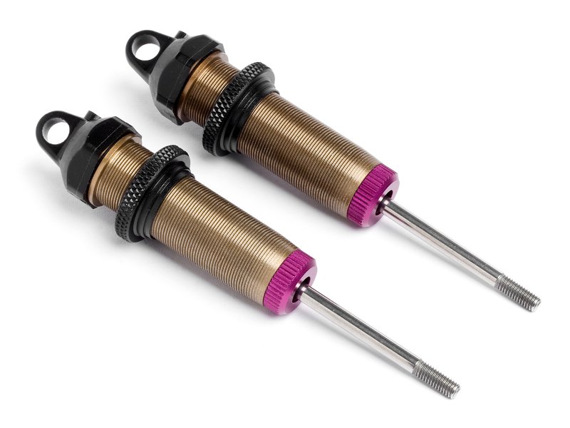 Hot Bodies 61586 - Low Friction Aluminum Threaded Shock (64-91mm / 2pcs / Rear) (Cyclone D4)