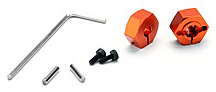 HPI 102908 - Aluminum Hex Wheel Hub, Orange / 2pcs (Formula Ten)