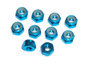 Q-World Q-316B - 4mm Nylon Nut Blue