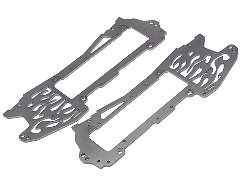 Hot Bodies 66330 - 7075 Super Flare Main Chassis Set, Gunmetal 