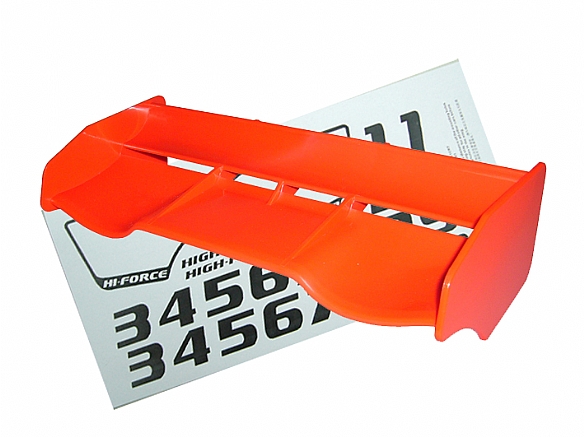 Hong Nor 380R - 1:8 Buggy High Down-Force Rear Wing, Red 