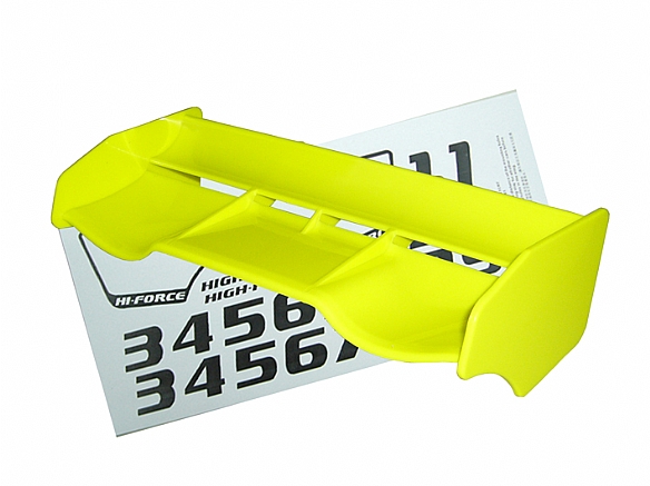Hong Nor 380Y - 1:8 Buggy High Down-Force Rear Wing, Yellow 