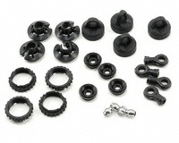 LOSB2904 - Front & Rear Shock Plastics & Ball Set (810, TEN-T, TEN-SCTE) 