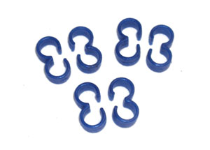 Q-World Q-366B - Fuel Tube Holder, Blue, 6 pcs