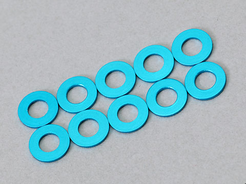 Kose K-1641- M3 Alum Spacer 10pcs 1mm Thick