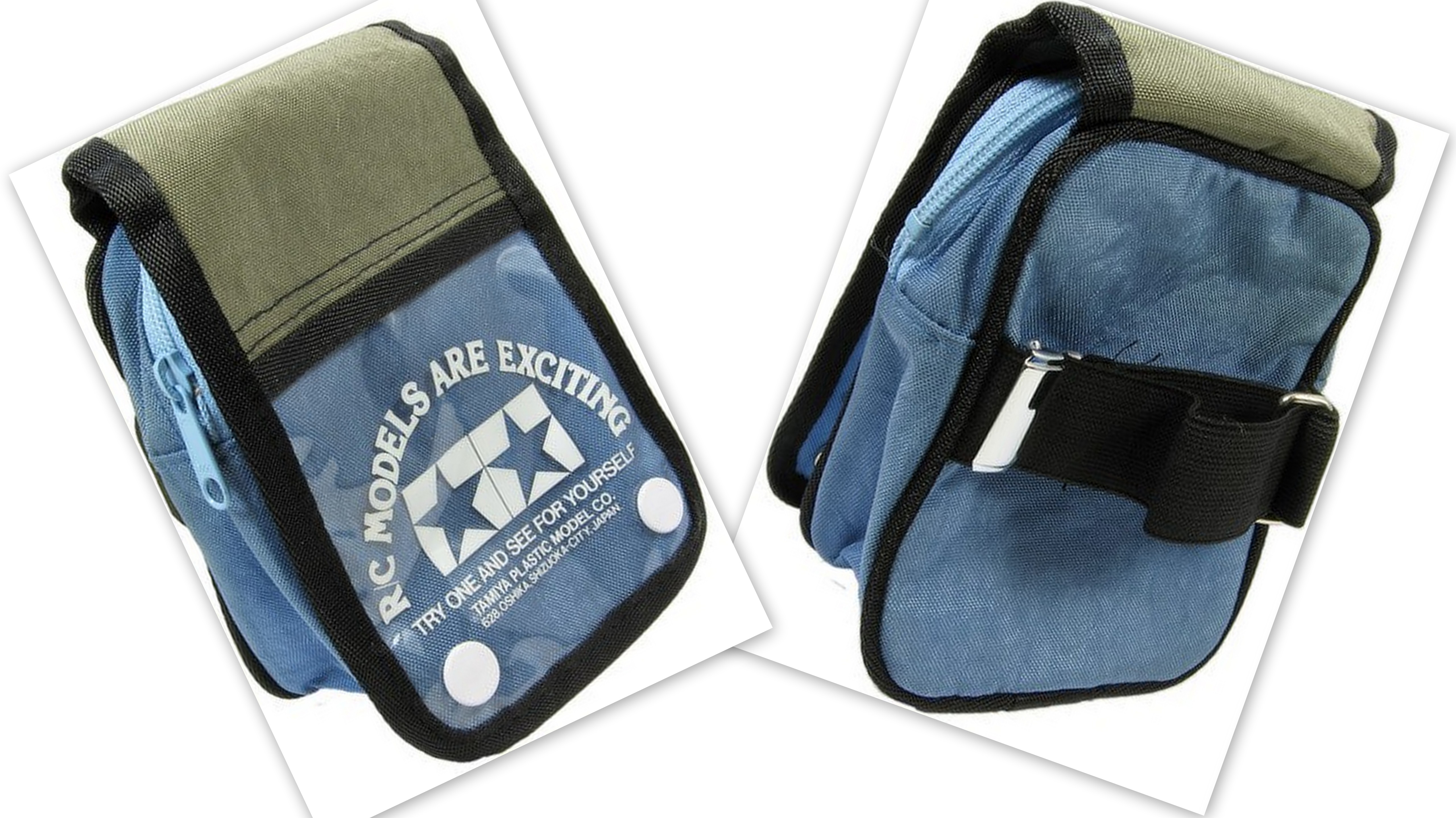 Tamiya Bag 1 - Mini 4WD Zipper Arm Bag Green+Blue 