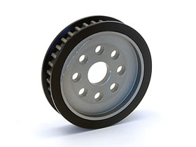 Square STA-337BK - Alum Pulley 37T Black (Tamiya TA05)