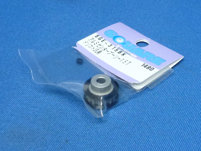 Square SGE-315BK - Alum Pulley (4mm Shaft) 15T Black 