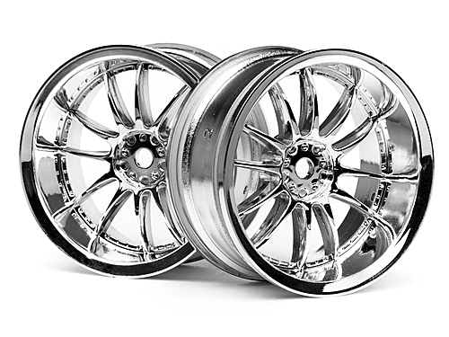 HPI 3281 - Work XSA 02C Wheel 26mm Chrome (6mm Offset)