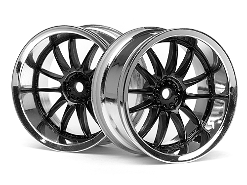 HPI 3287 - WORK XSA 02C WHEEL 26mm CHROME/BLACK (6mm OFFSET)