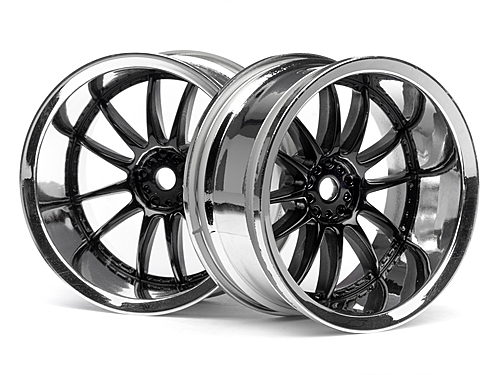 HPI 3288 - WORK XSA 02C WHEEL 26mm CHROME/BLACK (9mm OFFSET)
