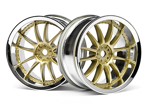 HPI 3297 - WORK XSA 02C WHEEL 26mm CHROME/GOLD (3mm OFFSET)