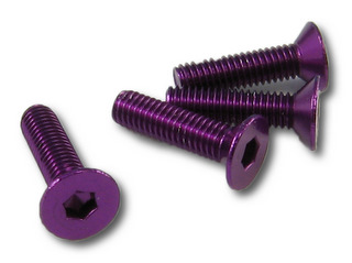 Square SAR-318P - 7075 Flat Head Hex Socket Screw Purple M3x18mm