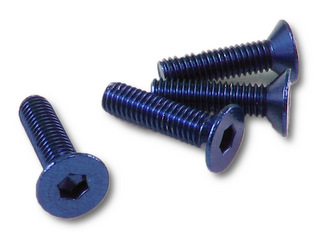 Square SAR-315BY - 7075 Flat Head Hex Socket Screw Yokomo Blue M3x15mm